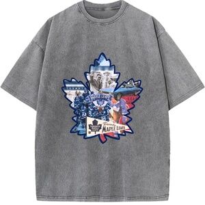 Vintage Toronto Maple Leafs Acid Wash Tee - Maple Leaf Y2k